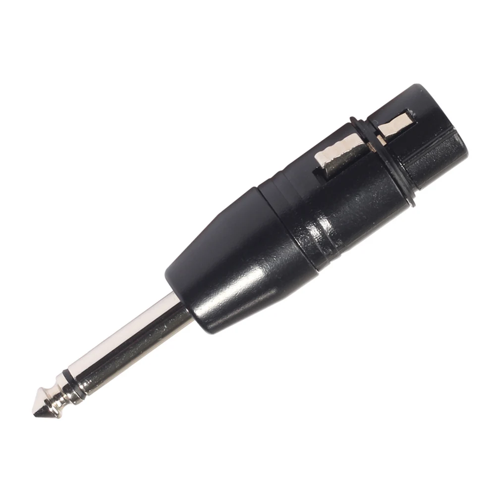 3Pin XLR Female to 1/4 inch 6.35mm Male Plug Mono Microphone Adapter Connector