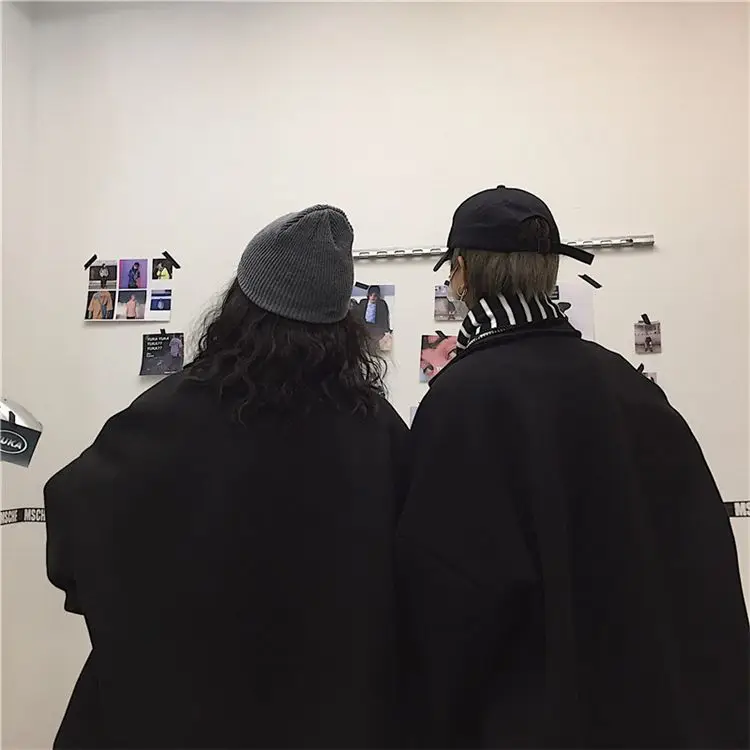 Abrigos de mezcla de lana para mujer abrigo de lana línea A otoño forro polar a cuadros abotonado manga de globo acanalada asimétrico clásico francés OL