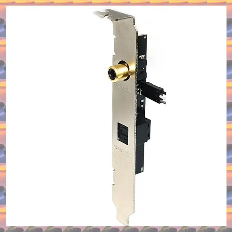 (Flash Sale) 2X 24Bit 192Khz Daughter Card SPDIF Optical And RCA Out Plate Cable Bracket Digital Audio Output For ASUS Gigabyte