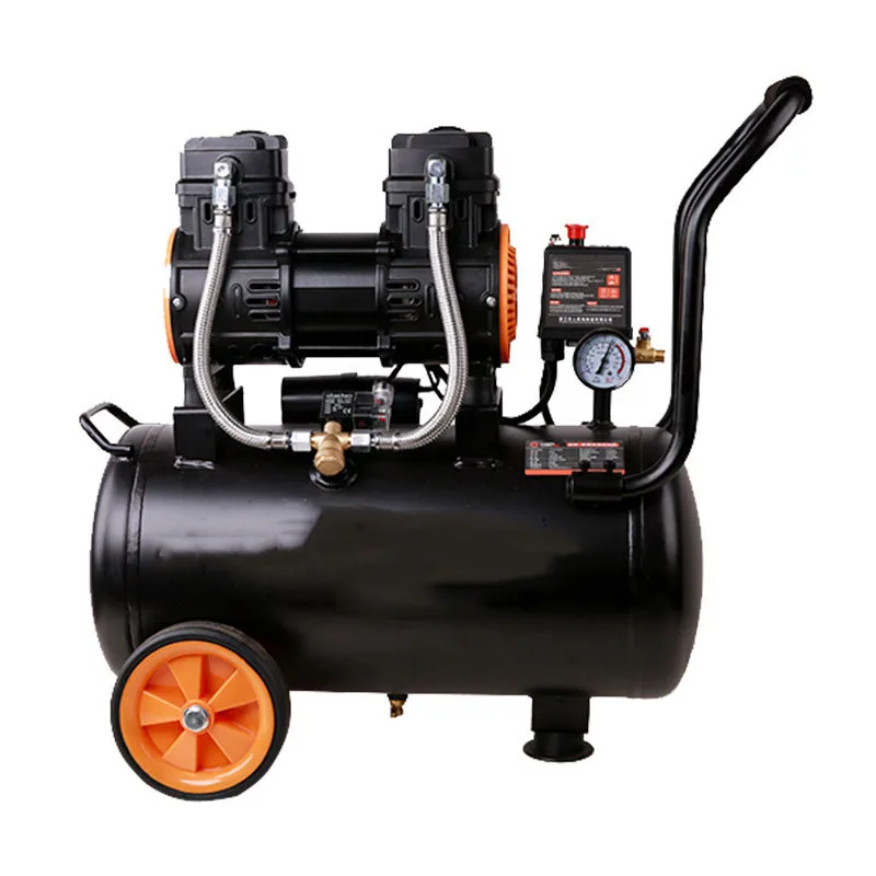 Air Compressor 30L Silent Oil-Free Air Compressor For Home Car Repair Tire Inflation Whisper Compressor 220V 1400W