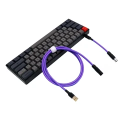 Custom Mechanical Keyboard USB to USB C Type C Straight Cable With Lemo 1B Aviator