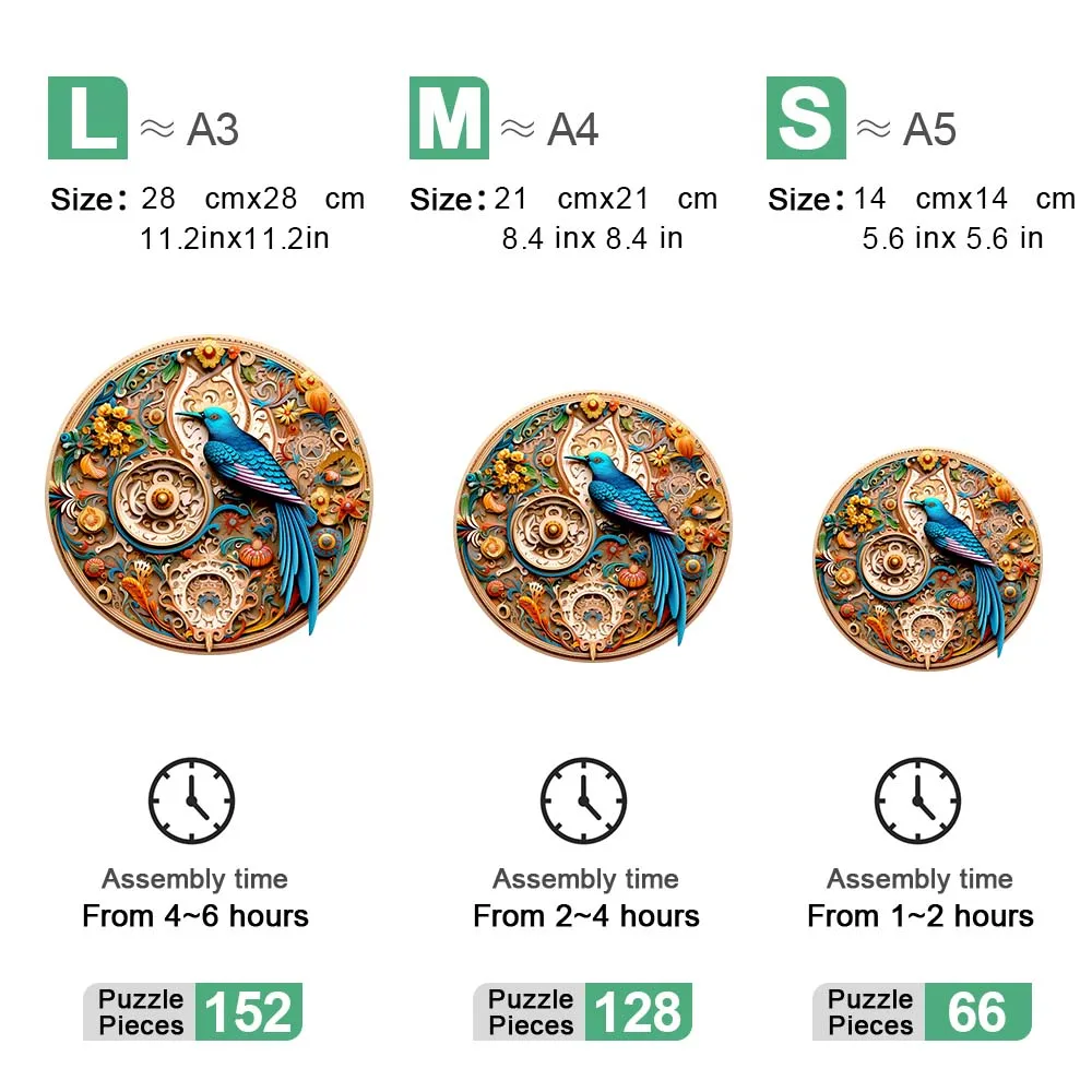 القرص الميكانيكي الطيور الخشب لغز شخصية ثلاثية الأبعاد لغز الكبار الأطفال هدية التعليم ألعاب لعبة الأطفال