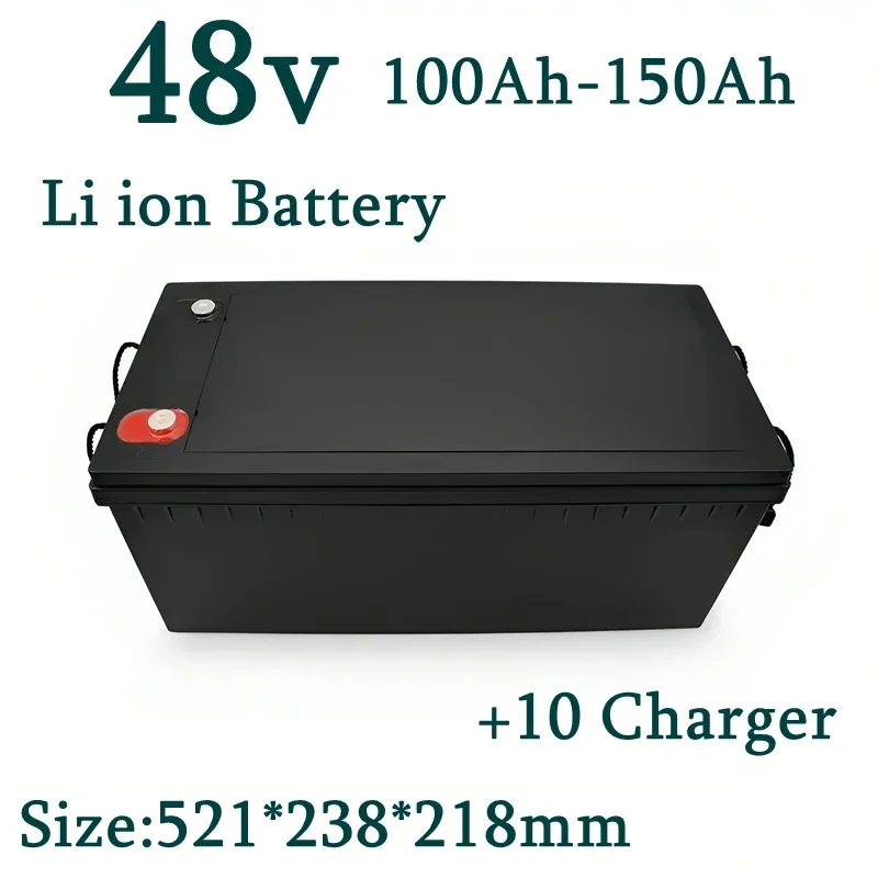 RHD 48V 150AH Li-ion Lithium Battery Replacement for Golf Cart RV EV Inverter Solar System with +10A Charger 100Ah 5kWh 7kWh