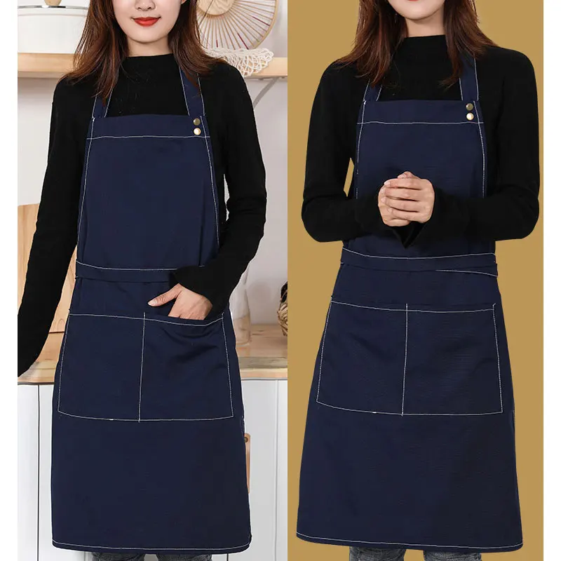 Canvas apron, neck wrap, flower shop, manicure, restaurant, baker, men's and women's fashionable work clothes