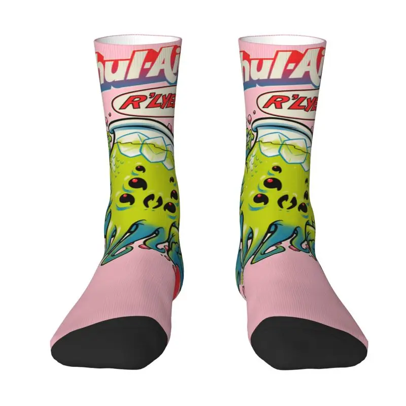 Custom Cute Men's Cute Cthulhu Dress Socks Unisex Breathbale Warm 3D Printed Lovely Cartoon Crew Socks