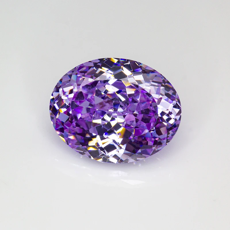 Fancy Purple Blue Oval 100 taglio sfaccettato Cubic Zirconia Lab zircone CZ 4K taglio 5A + qualità per la creazione di gioielli