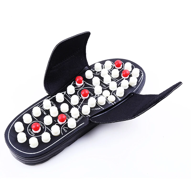 Acupuncture Healthy Relaxation Man And Women One Pair Foot Slipper Sandals Reflex Stress Rotating Foot Massage Shoes