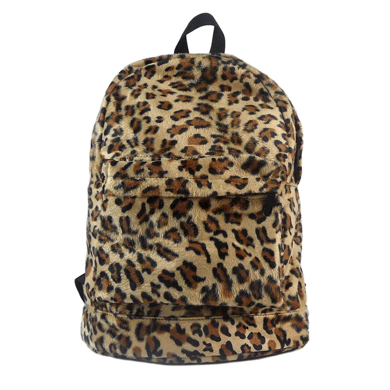 Original Designer Brand Mochila Plush Backpack Casual Student Bag Leopard Print Backpack for Women Men Hot Selling