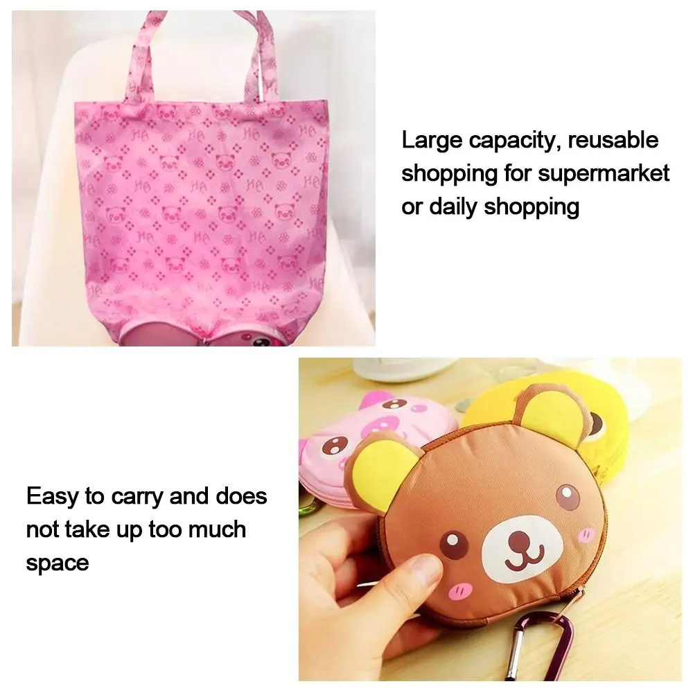 Organizer Supermarket Eco-friendly Portable Handbags Folding Shopping Bag Trolley Cart Handle Pouch Grocery Bags