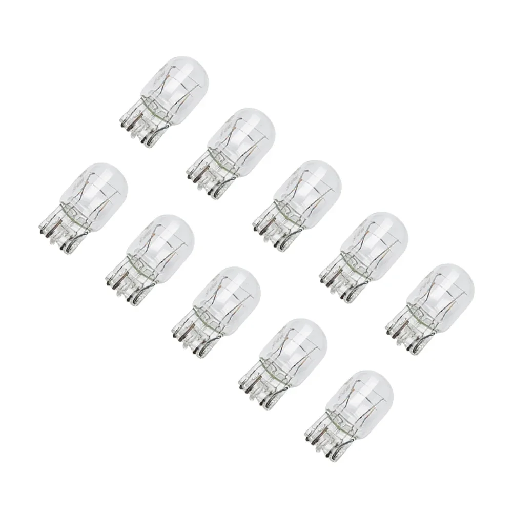 0               10PCS Clear Glass Turn Signal Stop Brake Tail Light Bulbs T20 7443 1891 21/5W Indicators Lights Auto Accessories