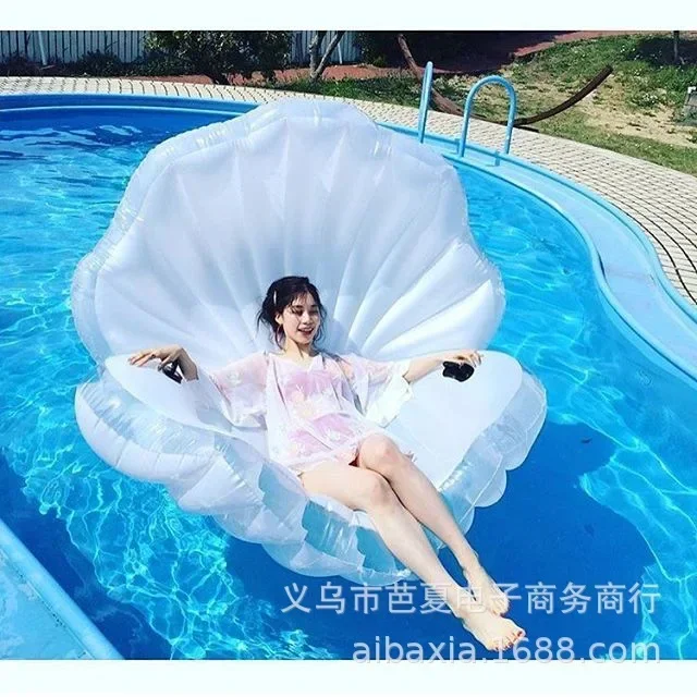 Inflatable Swimming Pool Inflatable Water Mattress Toys Bathing Mattress Rubber Ring Shell Kayak Boat Ring