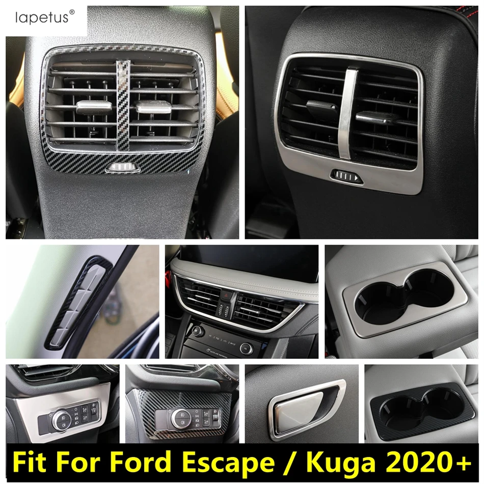 

Head Light Lamp / Glove Box Sequin / Water Cup / Middle Air AC Vent Cover Trim For Ford Escape / Kuga 2020 - 2024 Accessories