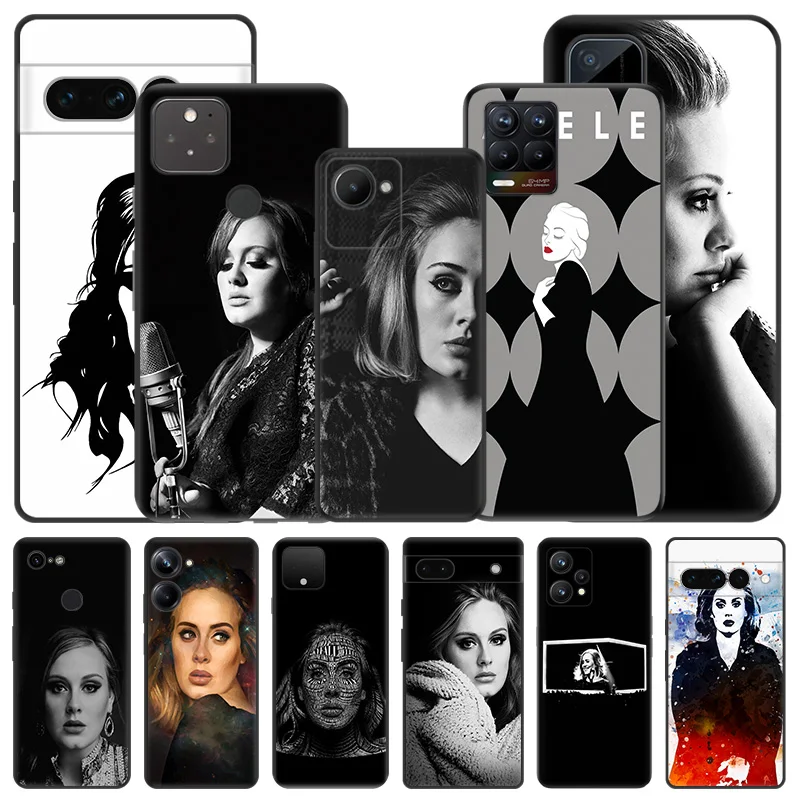 Soft Phone Cases For Pixel 8a 7a 6a 7 6 8 Pro Singer Adele Honor X8b X9b X7b 70 90 X6 X7 X8 X9A X8A X6A Magic5 Black Matte Cover