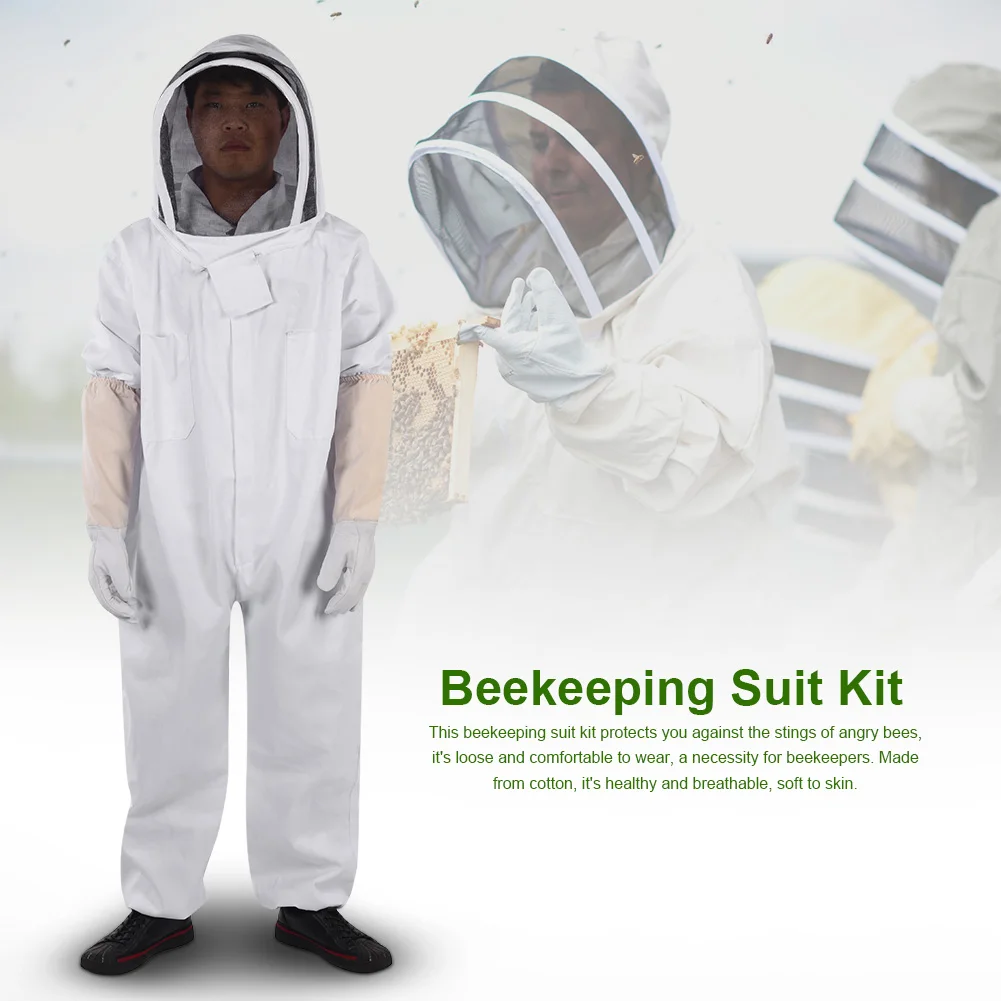 

Professional Beekeeping Protective Suit Gloves Beekeeper Protect Equipment Jumpsuit(XL)