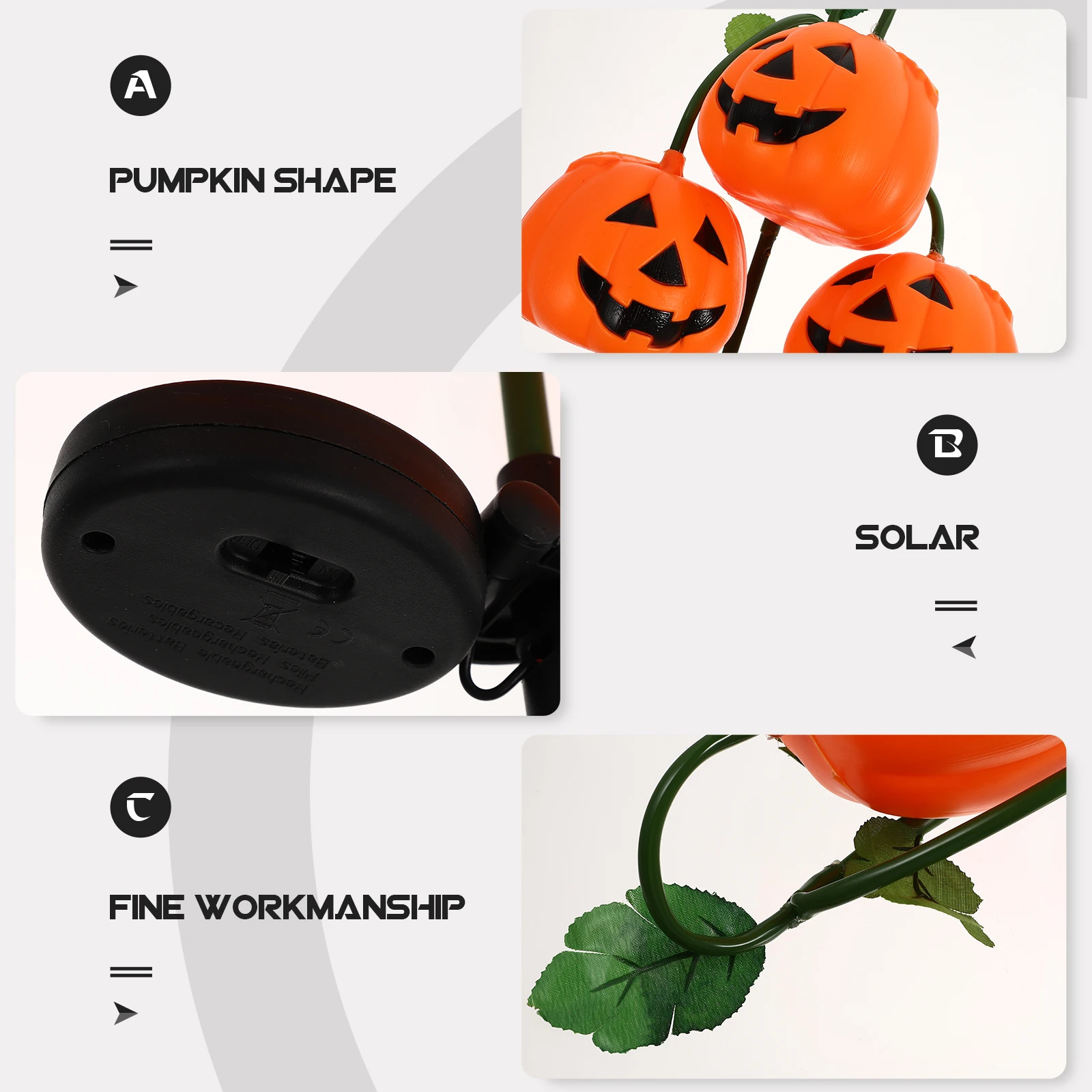 Halloween Pumpkin Landscape Lights Solar Powered Ground Inserting Lamp nament Outdoor Decorations LED Garden Lighting Festival