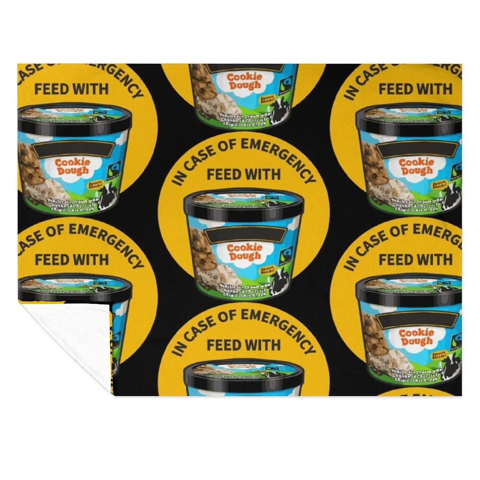 

In Case Of Emergency Feed With Ice Cream Throw Blanket Beach for winter Luxury St blankets ands Blankets