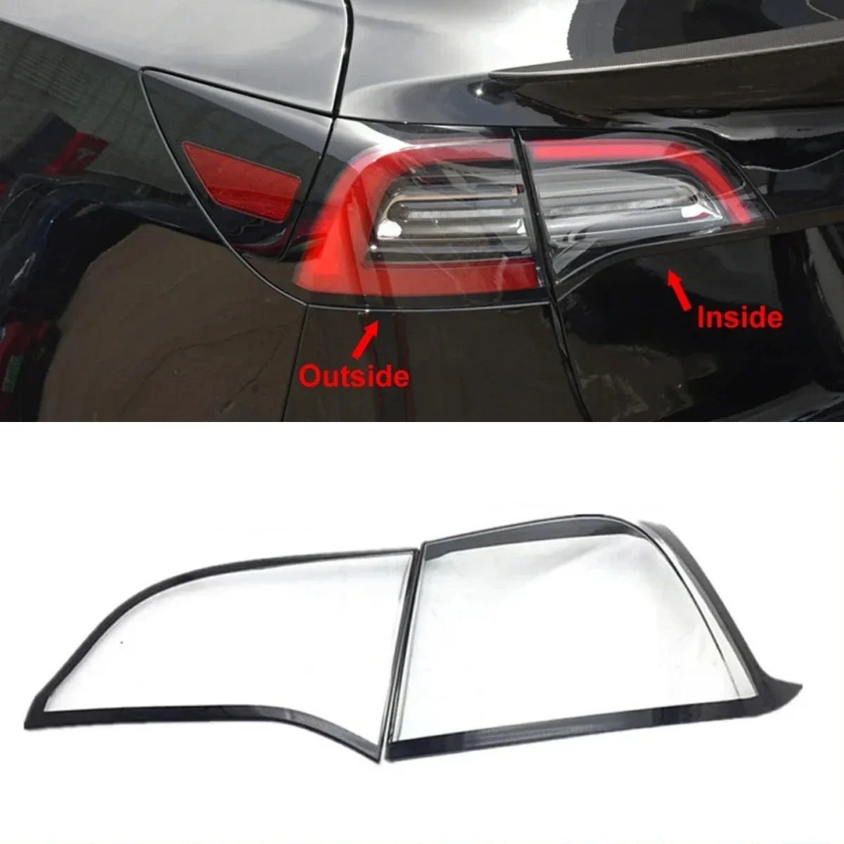 

For Tesla Model 3 Car Rear Tail Light Cover Lamp Shell Plexiglass Replace The Original Lampshade 2019 2020 2021 2022