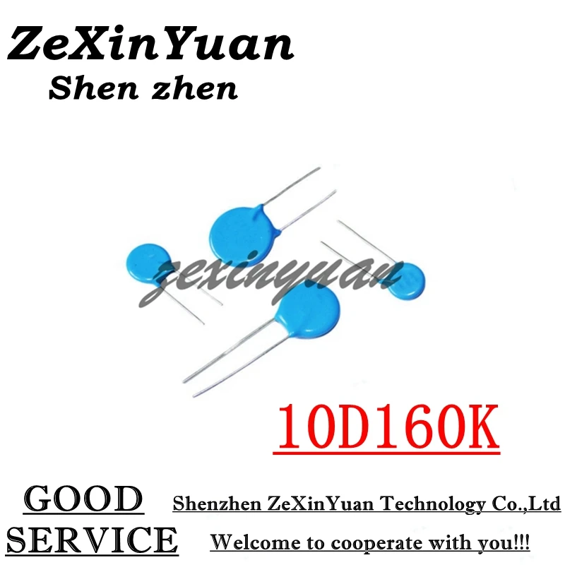 10D160K 10ชิ้น/ล็อต160KD10 16V 10มม. Varistor piesoresistor