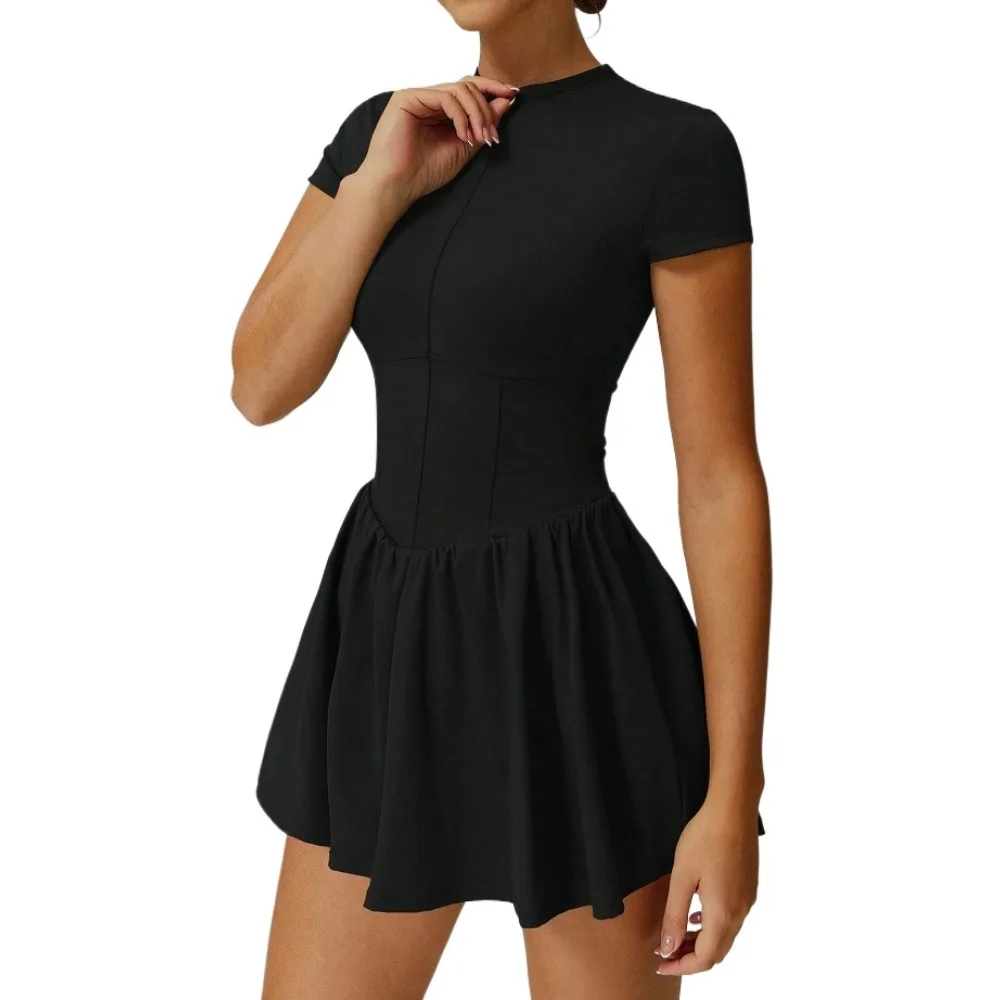Tennis Dress for Women with Built In Shorts Quick Dry Golf Yoga Running Badminton Workout Athletic Mini Dress Stretch Activewear