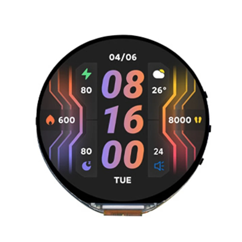 DN-ESP32-S3 1,85-дюймовый круглый дисплей, макетная плата, 32-битный двухъядерный процессор LX7, экран 360X360 для Wi-Fi и Bluetooth