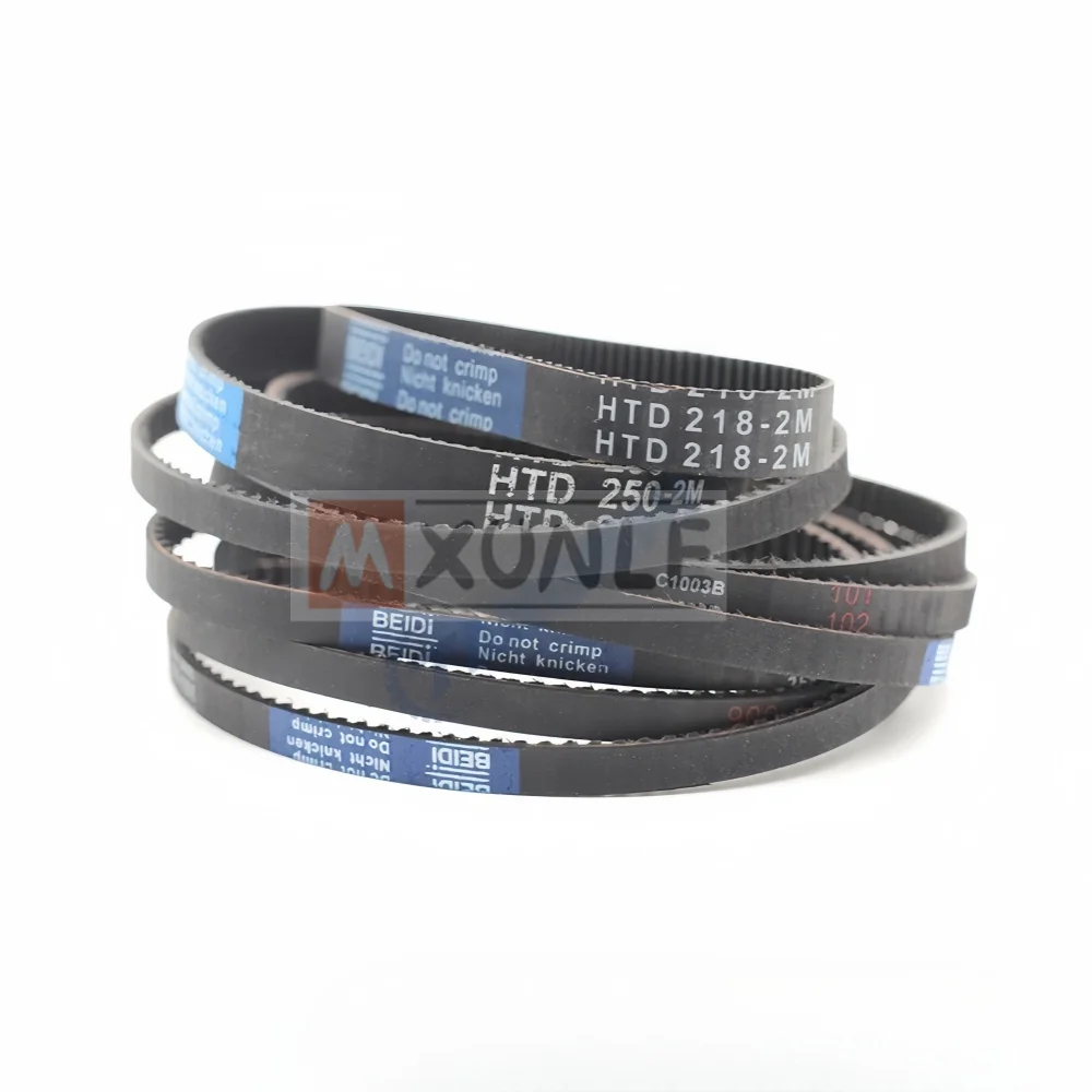 HTD 2M Closed Loop Rubber Timing Belt Width 4/5/6/9/10/15mm Length 2M-332 334 336 346 360 376 396 426~586mm Drive Toothed Belt