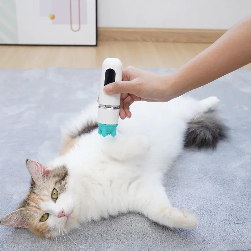 

Manufacturer Wholesale Electric Rechargeable Silicone Five Heads Replaceable Cat Pet Massager
