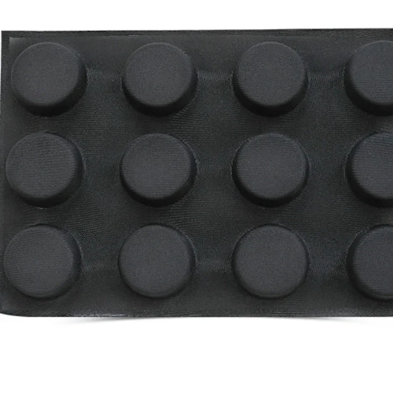 Goldbaking Silicone Bun Bread Forms Non Stick Baking Sheets Perforated Hamburger Molds Muffin Pan Tray