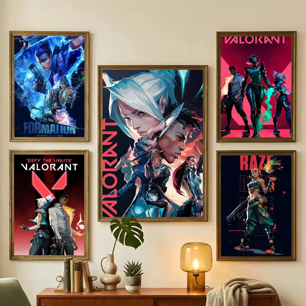 Game Valorant Painting Calligraphy Stylish Wall Art Poster, Bedroom Living Room Home Decor Gift