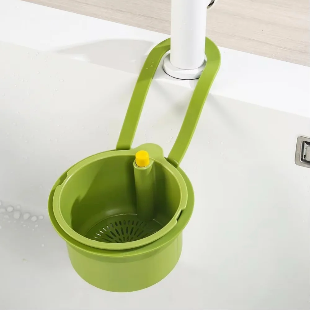 Creative Kitchen Sink Hanging Strainer Basket Detachable Openable Bottom Cover Kitchen Garbage Filter Quickly Drain Clean Rack