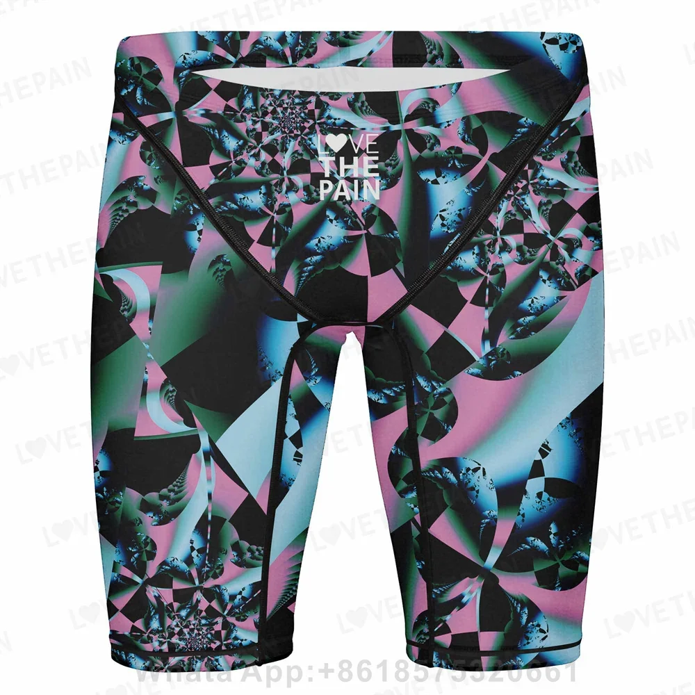 Men Jammer Swimsuit Swimming Trunks Summer Short Swim Surfing Trunks Briefs Racing Performance Shorts Beach Swimwear