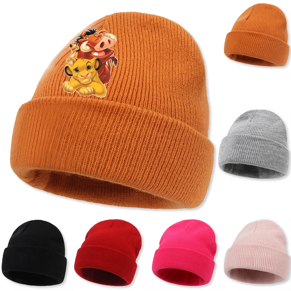 The Lion King Winter Hat Beanie Knitted Skull Caps Children Traveling Cap Hip Hop Hat Adult Warm Solid Cover Head Outdoor Cap