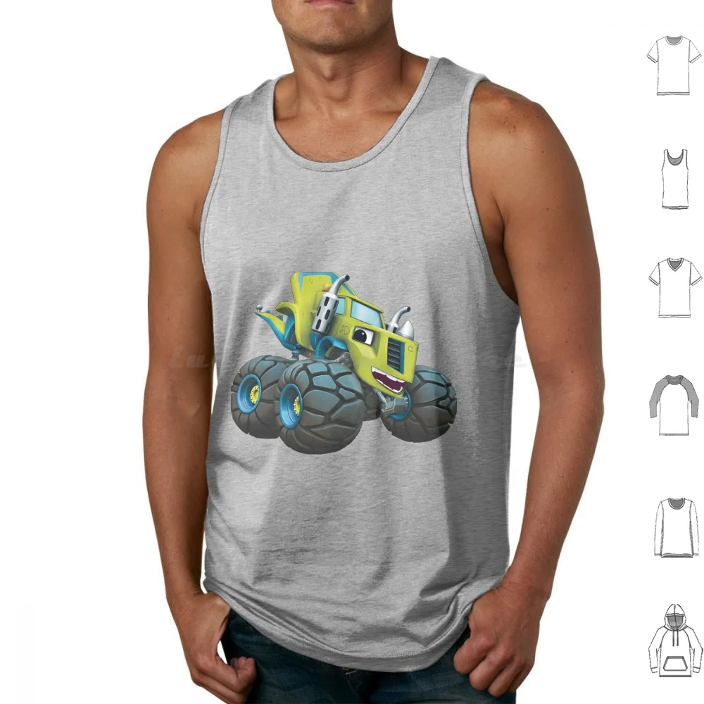 Blaze And The Monster Machine-Green Classic Tank Tops Vest Sleeveless Blaze Monster Machine Green Classic