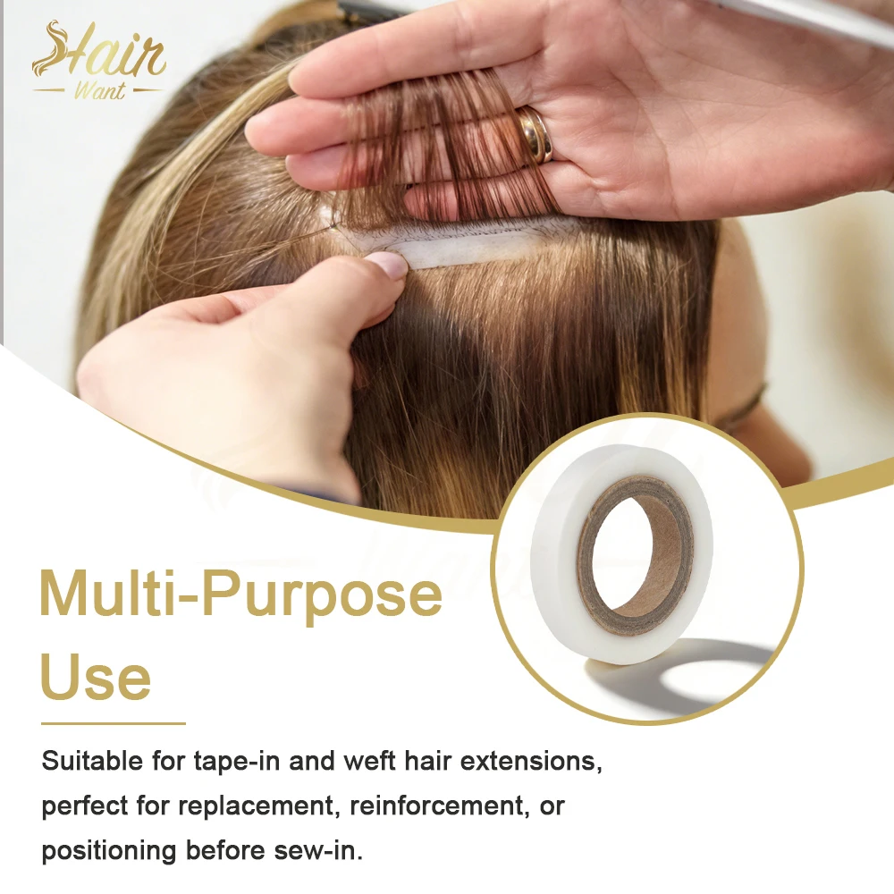 Hair Want 3 Yards Single Sided Tape Roll for Tape Weft & Tape-in Hair Extensions Hair System Tape One Single Sided Tape