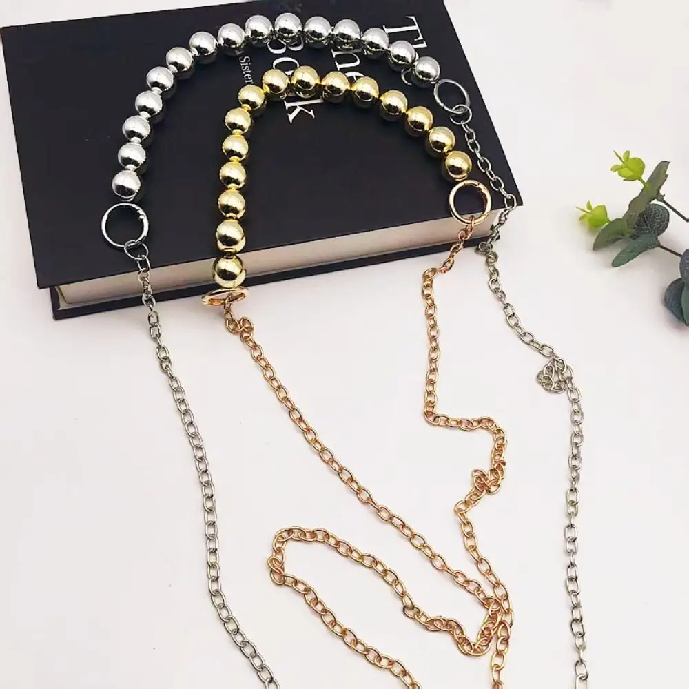 Electroplated Handbag Chain Strap Versatile Detachable Crossbody Shoulder Strap Handmade Elegant Bead Handbag Chain DIY Craft