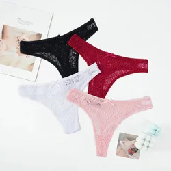 Sexy Lace Panties Low Waist G-Strings Female Hollow Out Thongs Breathable Thongs Underwear Women Sexy Underpants