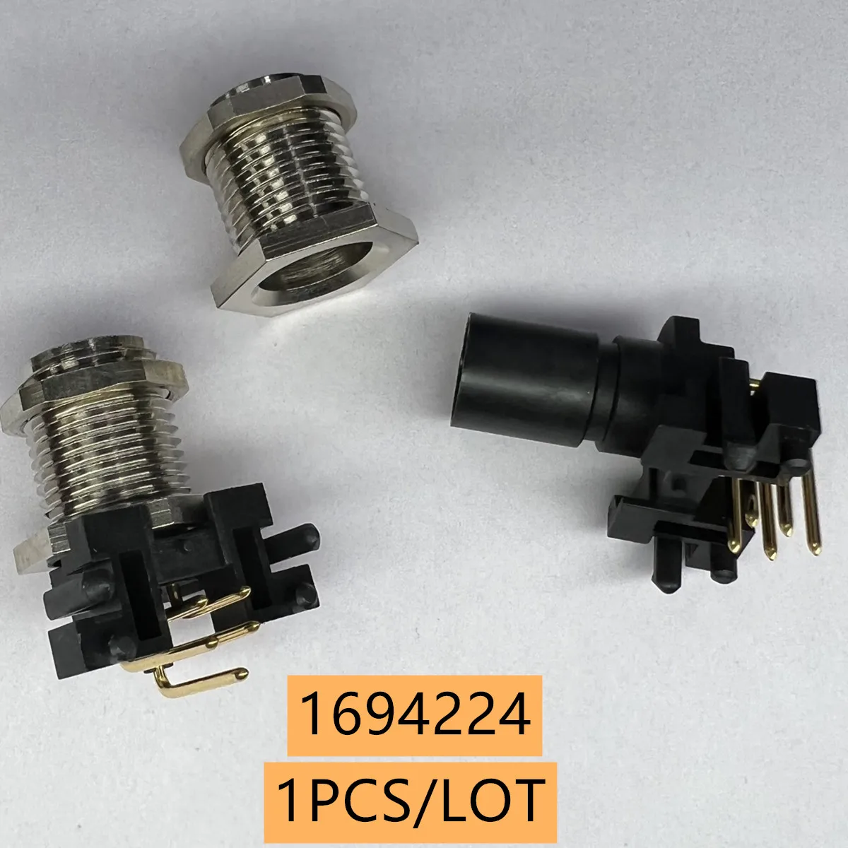 1694224 Sensor Connector IP67 M12 Male 5 Positions Solder Pin Right Angle Panel Mount 1PCS/LOT