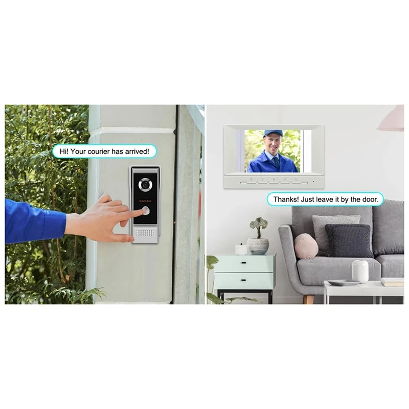 Video Intercom Systeem 7 Inch Video Deurbel Systeem Kits Ondersteuning Ontgrendeling Monitoring Voor Villa Home