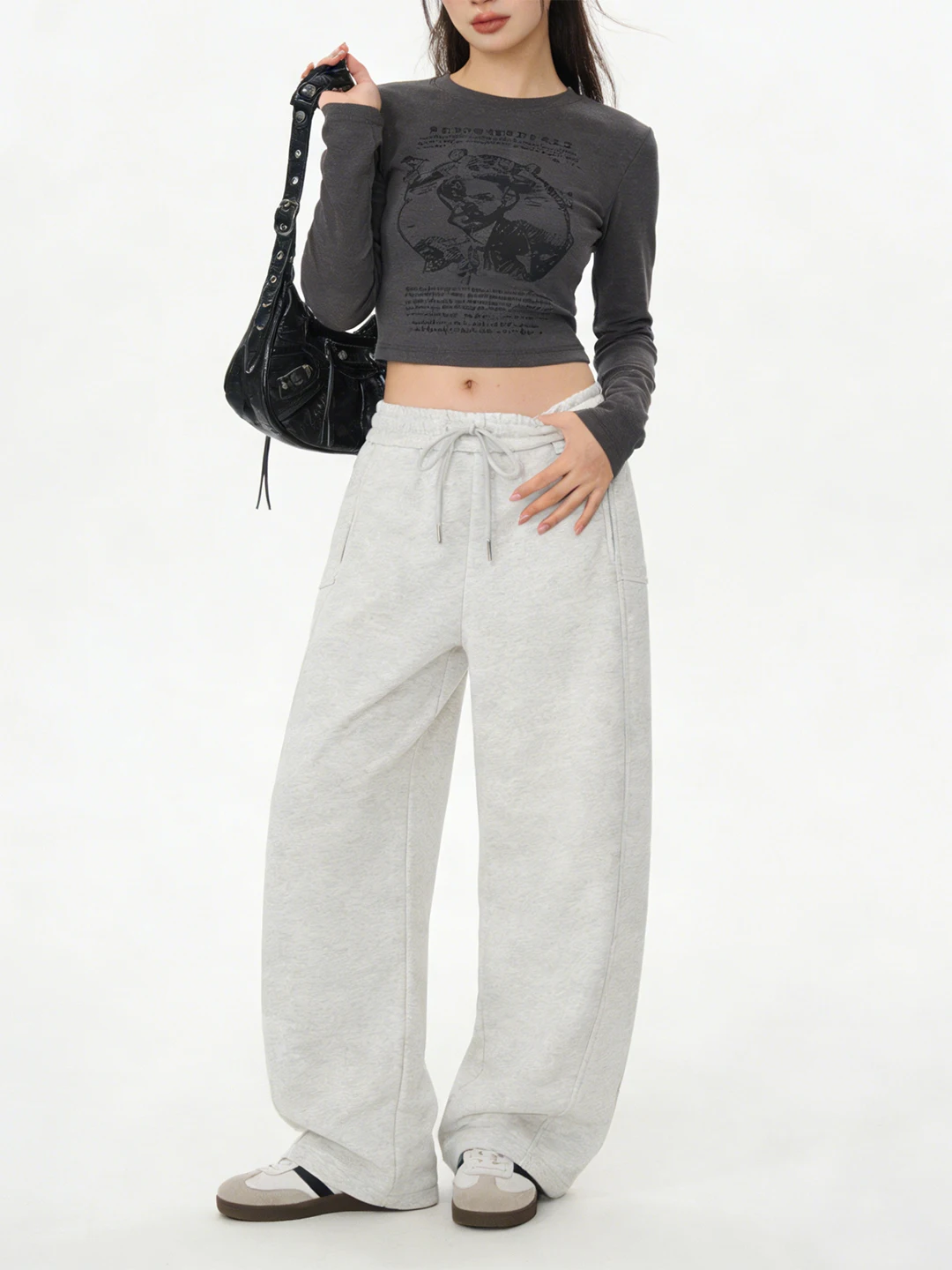 

Женские брюки с высокой талией и широкими штанинами, зимние теплые брюки на флисовой подкладке, повседневные брюки с эластичной резинкой, прямые брюки для поездок на работу