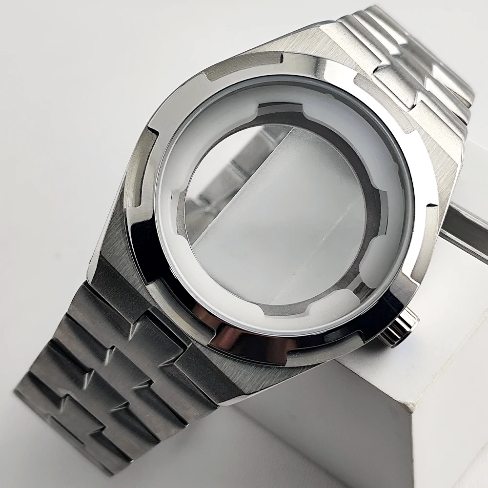 M8215 Movement 43mm Case Assembly Stainless Steel Case 33mm Dial Watch Accessories Full-body Mirror M8215 Housing