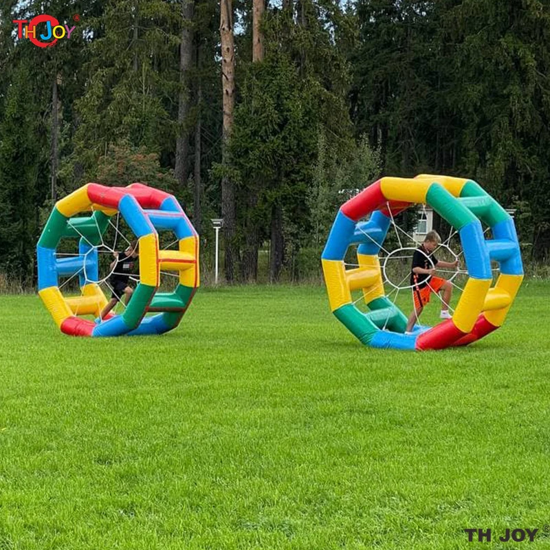 Rodillo de hierba de juguete para niños, juego rodante, bola de rodillo inflable, ruedas de rodillo inflables para niños