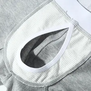 Plus Größe M-XXXL Vorderkleidung männliche männliche Baumwolle sexy Boxer Shorts bequeme Höschen weiche männliche Boxer u Dessous konvex 12 Unterwäsche für Herren für Männer mit Blende vor - №4