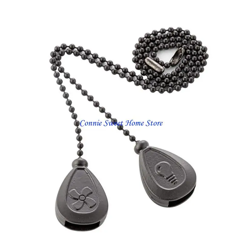 LXAF Ceiling Fan Pull Chain Set Metal Light & Fan Cord Extensions Pull Chain Extenders