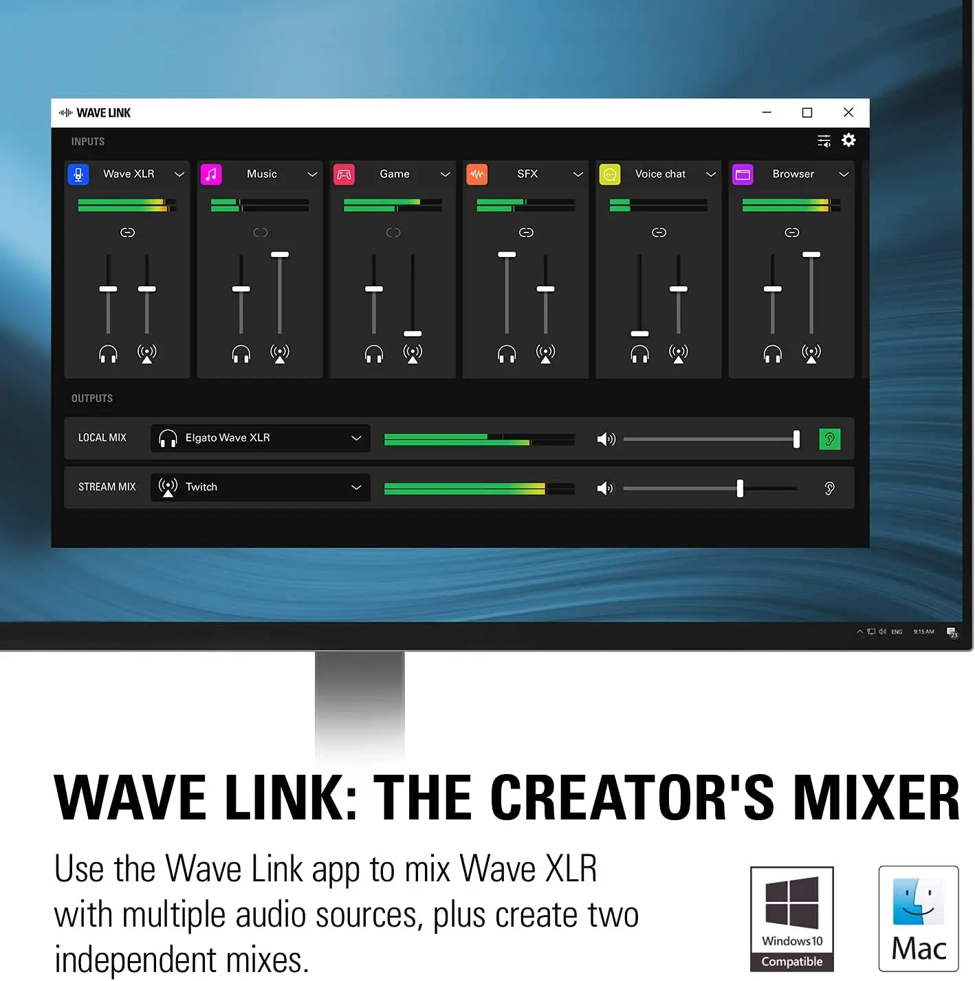 Elgato 100% original audio controllero Wave XLR - Audio Mixer and 75 db Preamp for XLR Mic to USB-C