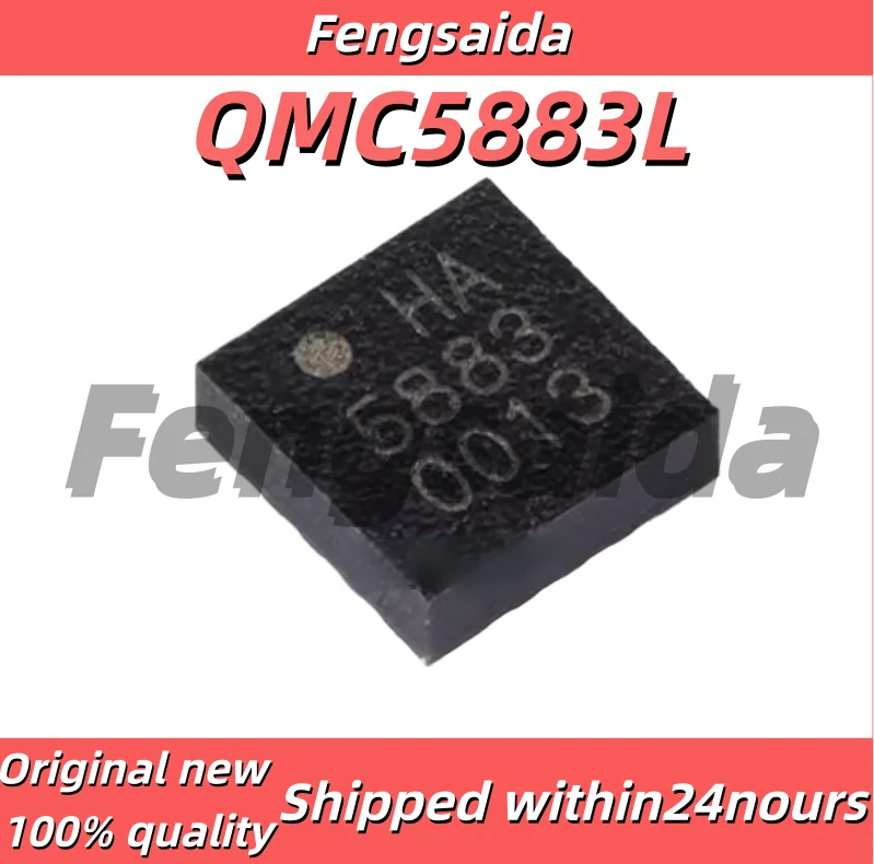 (1-10PCS) QMC5883L QMC5883 Screen Print 5883 New Original Triaxial Magnetic Sensor LGA-16