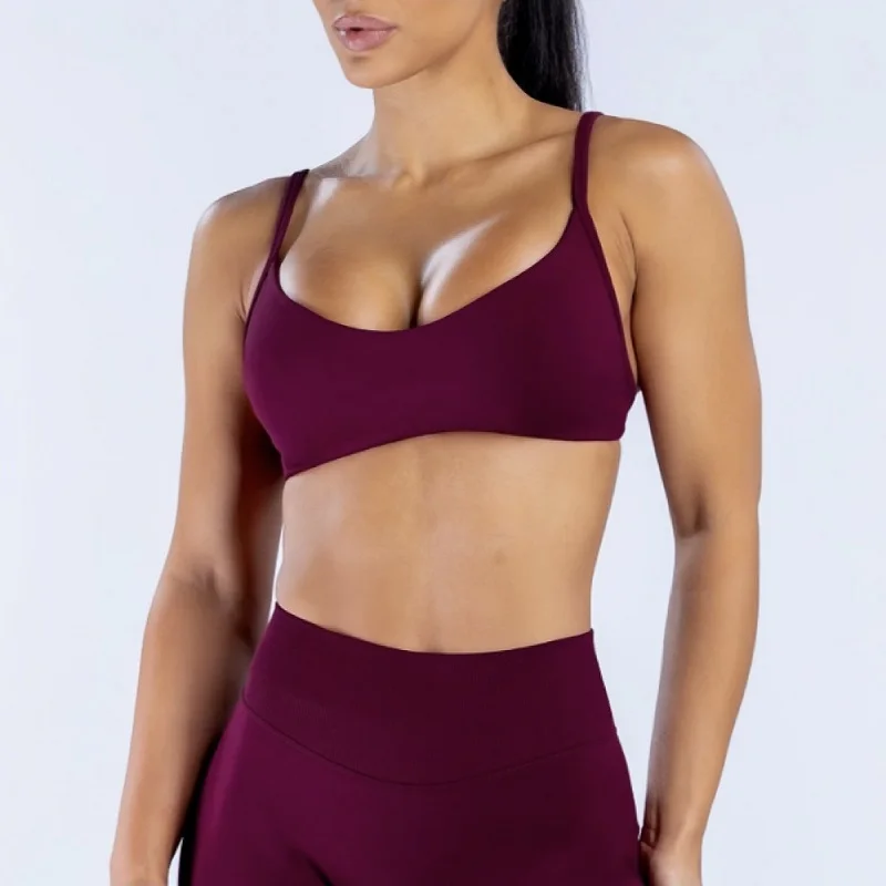 HISTELLO Impact Scoop Neck Bra Women Gym Top Seamless Backless Yoga Push-up Workout Underwear Running Sports Fitness Bra