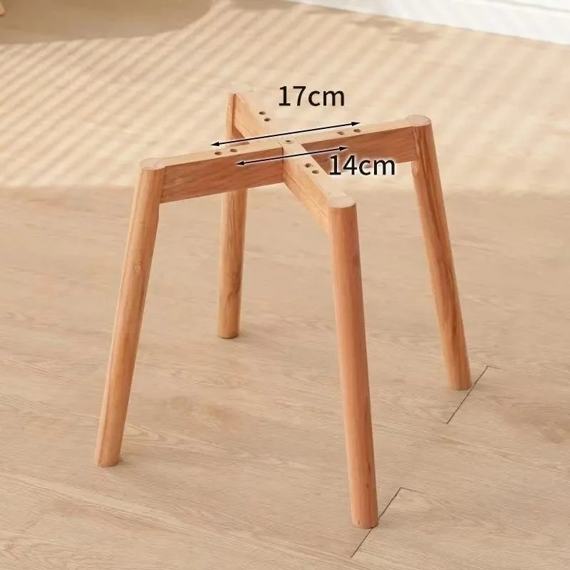 Solid Beech Wood Chair Legs Universal Furniture Stand Four Legs Cross Structure Stool Support Feet Replacement Parts
