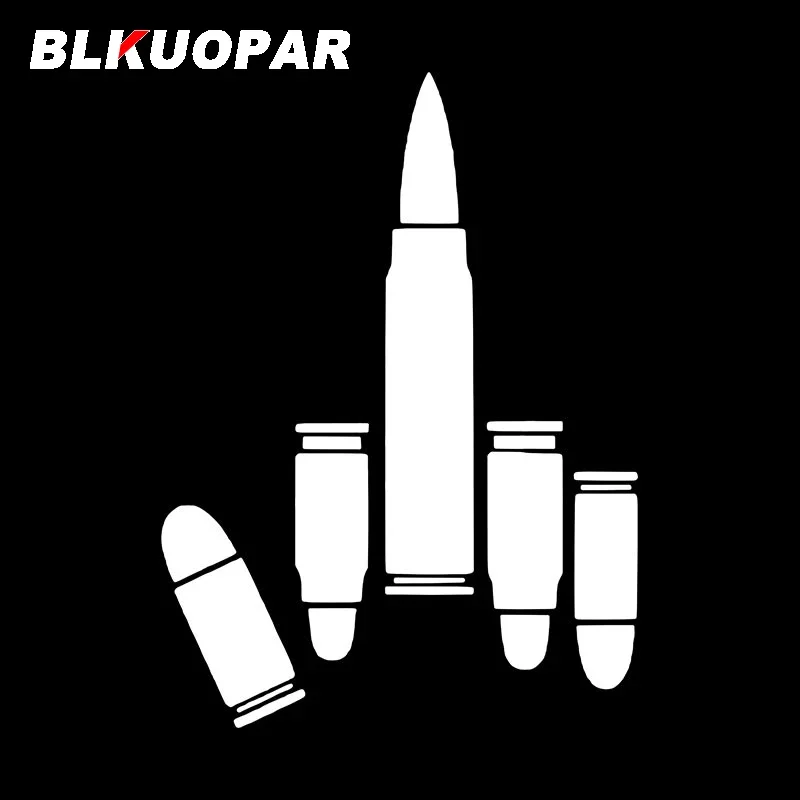 BLKUOPAR Bullet Finger Car Stickers ATV Creative Vinyl Anime Die-cut Scratch-Proof Bumper Refrigerator Graphics Car Goods