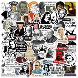 50pcs Interesting Celebrities MEME Stickers World Famous Figures Cartoon Decals For Laptop Luggage Skateboard Scrapbook Sticker