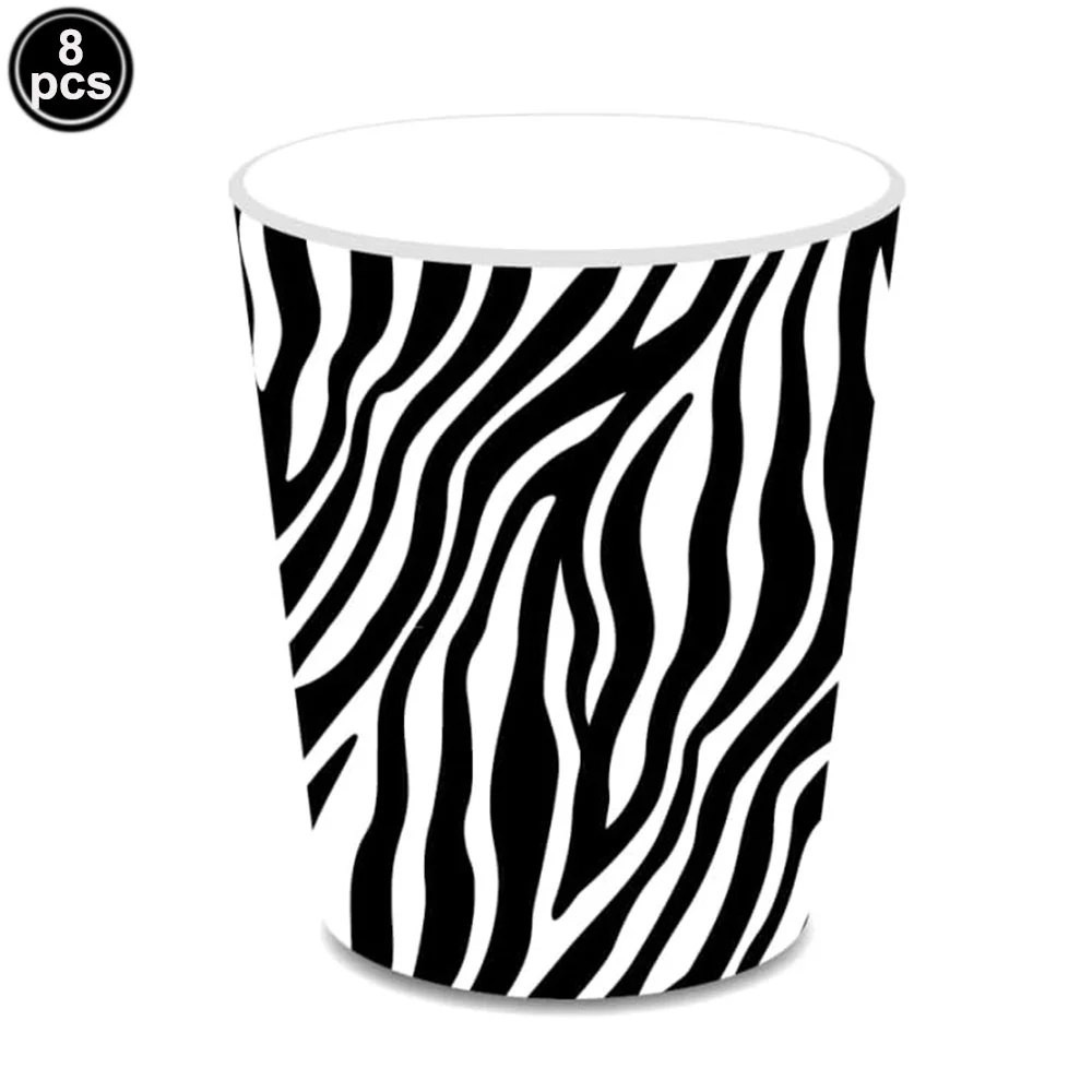 Zebra Print Party Supplies Zebra Party Decor Safari Birthday Decorations piatti Cup tovaglioli Safari Theme Party Baby Shower Decor