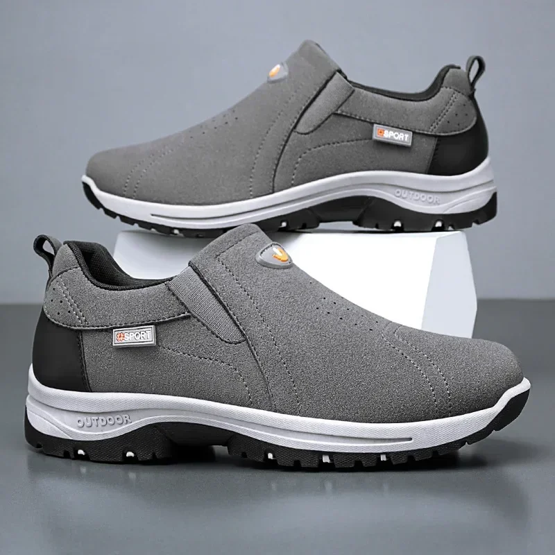 

Large size men's shoes 2025 spring new versatile sports running shoes soft soled Korean version casual hiking shoes 40-46